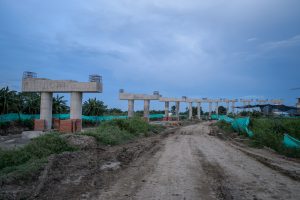 Obras del puente Roncador, en Colombia